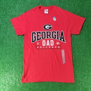 Georgia Bulldogs Men's DAD T Shirt Size Small Red Black White UGA Athens GA NEW